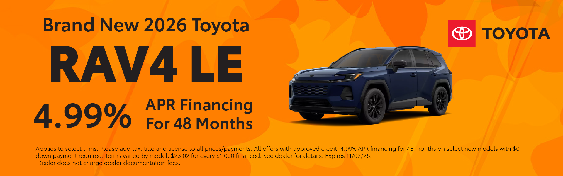 Brand New 2026 Toyota RAV4 LE