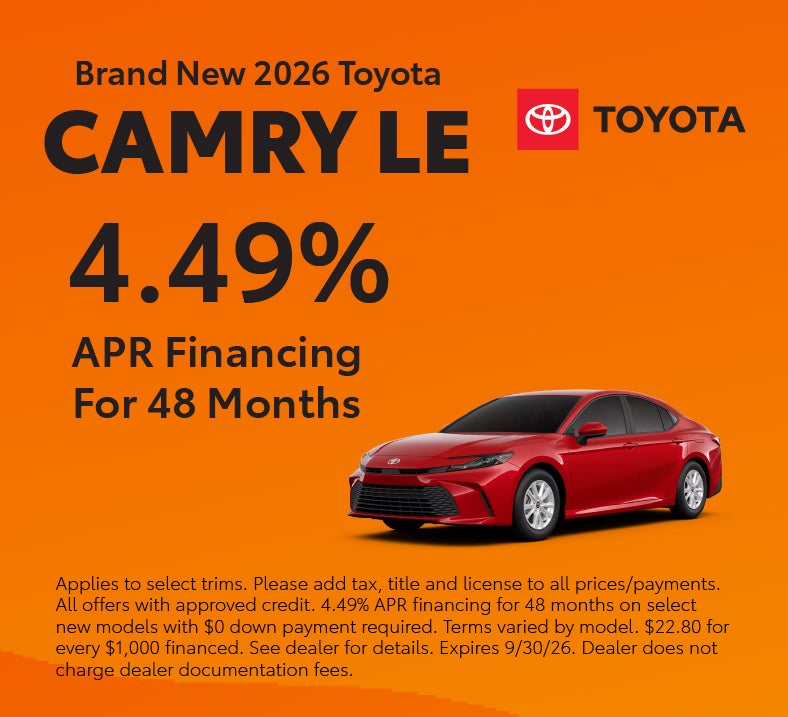 Brand New 2026 Toyota Camry LE