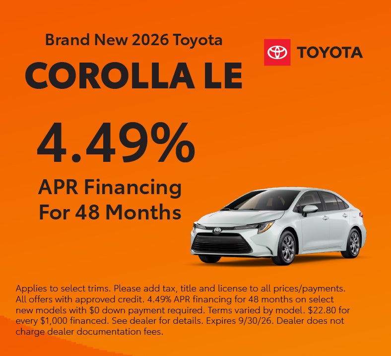 Brand New 2026 Toyota Corolla LE