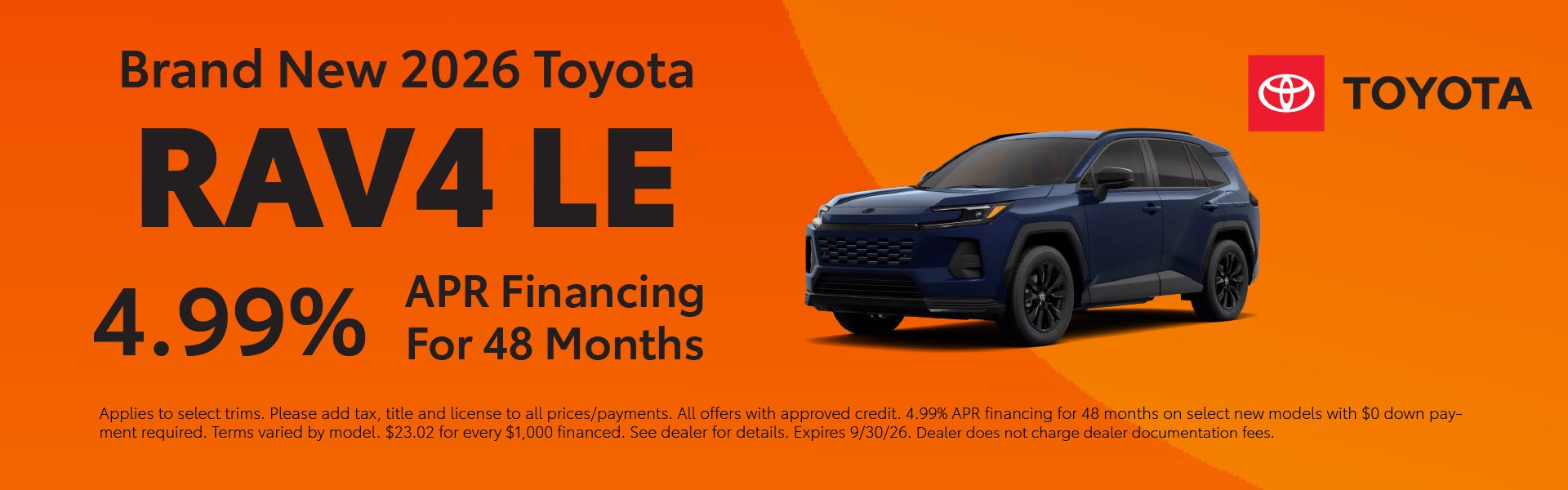 Brand New 2026 Toyota RAV4 LE