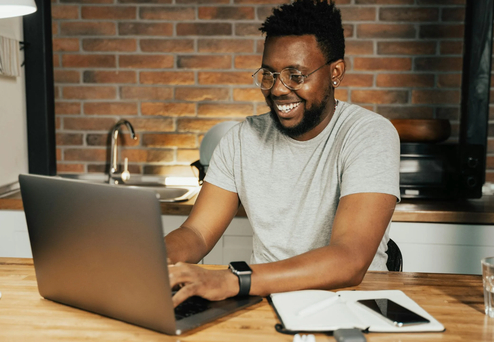 person applies for financing on laptop