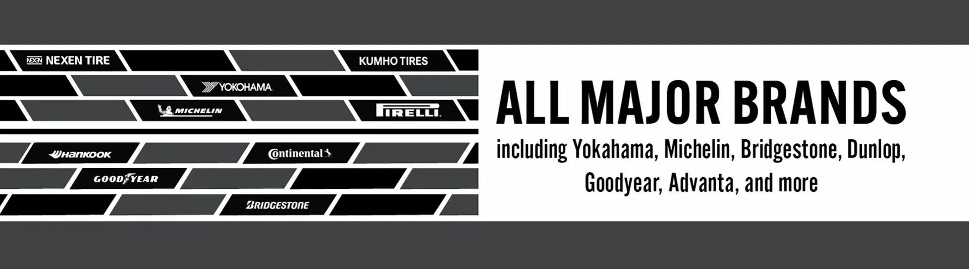 All major brands of tires for sale at Oakbrook Toyota in Westmont